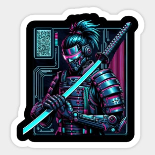 Samurai Cyberpunk Sticker